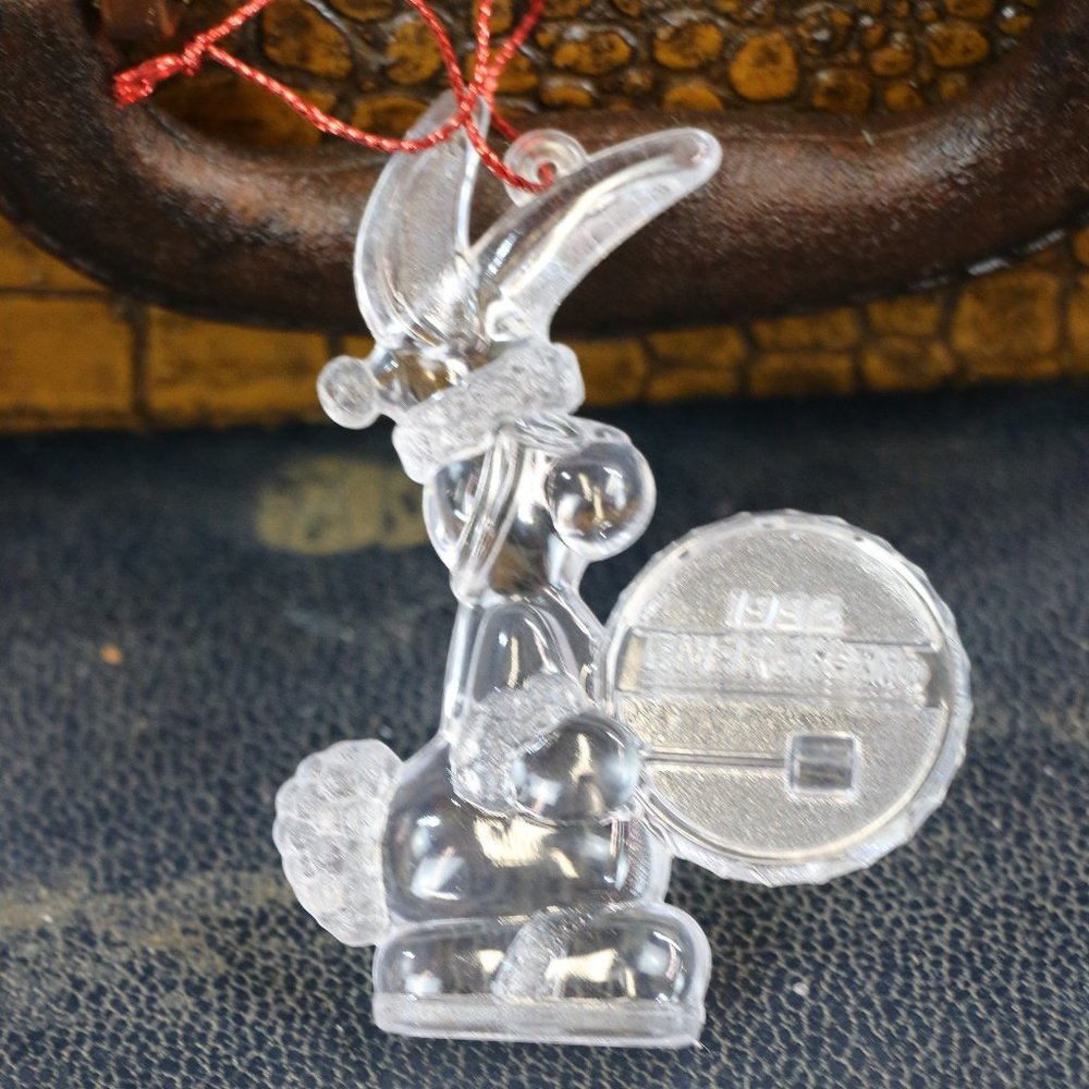 Vintage 1992 Energizer Bunny Clear Ornament